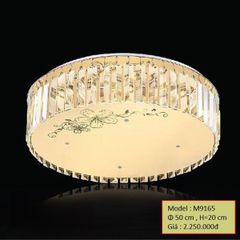 HT Đèn mâm pha lê tròn D500mm, H=200mm M9165 HTDMPL-018