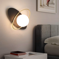 Đèn tường chao thủy tinh đế elip chao trắng T079 VLDTTI-087