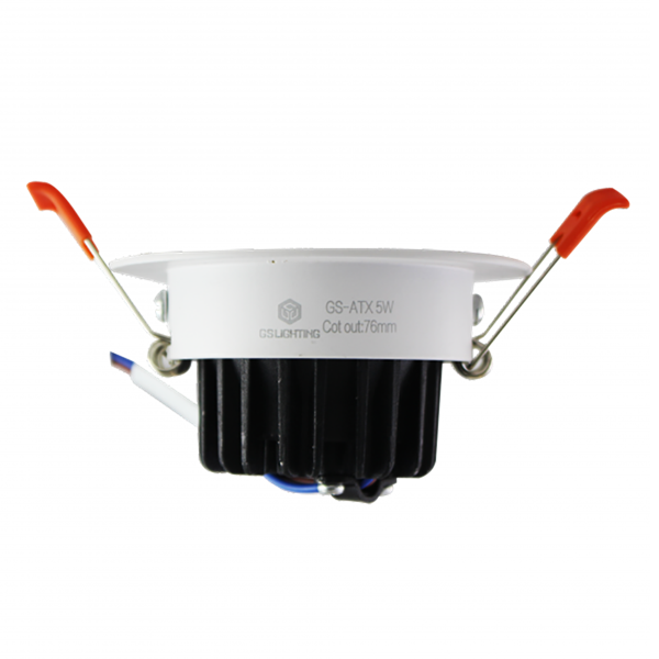 GS Đèn spotlight âm trần xoay GSATX-MINOTAUR 8w điện áp 220V AC, ánh sáng 3000k, 80Lm/W, CRI 80, lỗ khoét 90, góc chiếu 24 độ GSATX8-3K