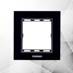 EDK Mặt viền 1 module, kính cristal đen EL-CGB01