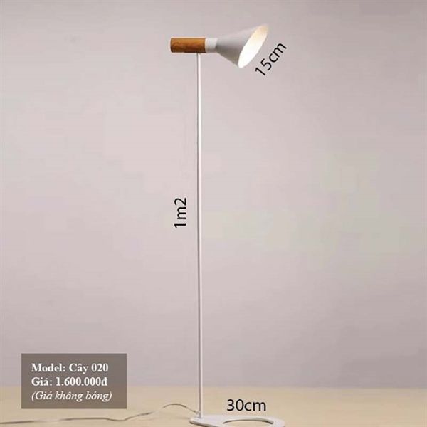 HT Đèn sàn hiện đại thân trắng chao D15cm, đế D30cm, H120cm (giá không bóng) Cây 020 HTDSHD-005