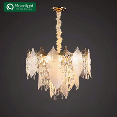 Đèn thả pha lê hình lá VLTHPL-746
