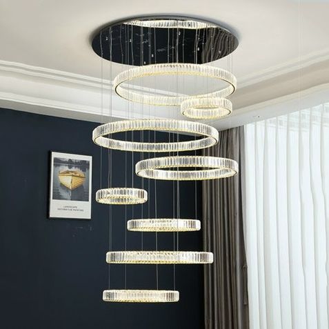 Đèn thả pha lê màu GOLD; KT: 30*2-50*2-70*2-80*2; bản 7cm; dài 1m2; VLTHPL-131