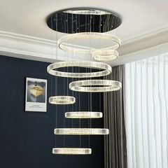 Đèn thả pha lê màu GOLD; KT: 30*2-50*2-70*2-80*2; bản 7cm; dài 1m2; VLTHPL-131