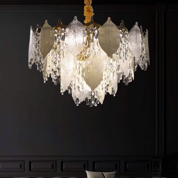 Đèn thả pha lê hình lá VLTHPL-746