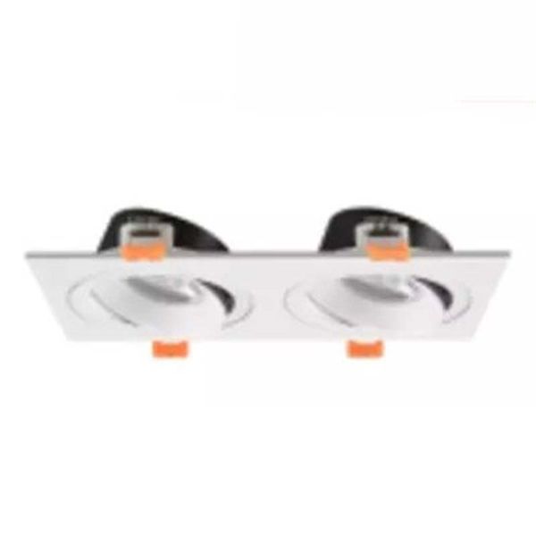 ELV Đèn âm trần sportlight chiếu điểm đôi mặt vuông 2*18W, chíp Epistar, KT: 280*145*H45, lỗ khoét 260*125, 3000K CES3012C/VC3-2T518R-6K