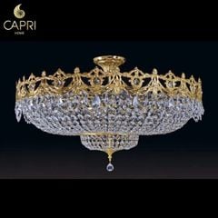 Đèn thả pha lê thân đồng mạ màu Cali, pha lê K9, KT D720 VLTHPL-027