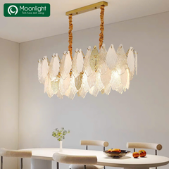 Đèn thả pha lê chùm tròn hình lá D490 9961-8 VLTHPL-745-A