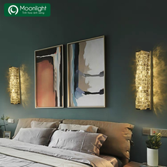 Đèn tường pha lê D120*460 2E14 VLDTPL-023