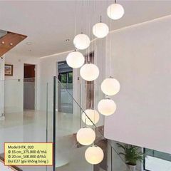 HT Đèn thả thủy tinh đui E27 (giá không bóng) HTK020 HTTHTI-001