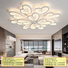 HT Đèn mâm mica 12 cánh D830mm, H=110mm 1M MN063/12-1M HTDMMI-017-AE