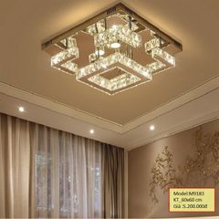 HT Đèn mâm pha lê vuông D60*60cm M9183 HTDMPL-004