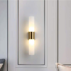 Đèn tường chao thủy tinh 2 đầu KT D60*400 3000K VLDTTI-077
