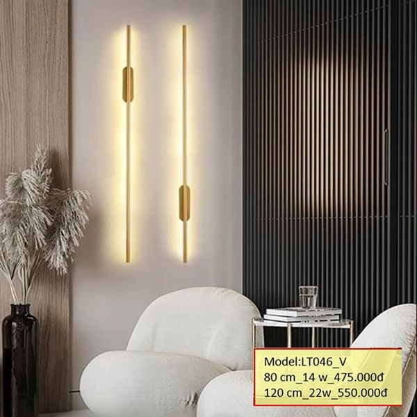 HT Đèn tường trang trí màu vàng D120cm 22W LT046_V-1m2-vang HTDTTR-115-YE-1M2