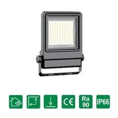 ELV Đèn pha 50W, chíp Osram, KT: 247*237*47, quang thông 6000lm, góc chiếu 120, nhôm đúc + kính cường lực 220V, 3000K VL-FL50-3K