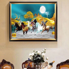 Đèn tranh led trang trí 3 chế độ ánh sáng KT D60xH40cm PA6100, VLDETL-027