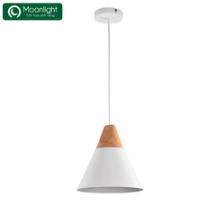 Đèn thả hợp kim chao nhôm chuôi gỗ TH710T D25 VLTHHK-092