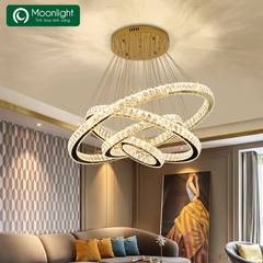 HT Đèn thả pha lê 4 vòng tròn bản 5cm khung trắng KT D20*40*60*80 TPL_097 HTTHPL-165-AR