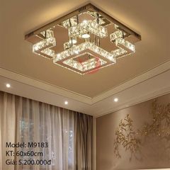HT Đèn mâm pha lê vuông D60*60cm M9183 HTDMPL-004