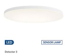 Opple đèn ốp trần tròn Detector 3 Sensor Lamp 13W, 3000K, KT D250*49 OPOPDD-008-13W-3K