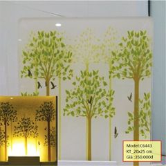 HT Đèn tường trang trí mika, đèn led D20*25cm C6443 HTDTTR-077