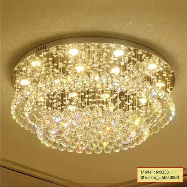 HT Đèn mâm pha lê tròn 2 tầng D650mm M9153 HTDMPL-036