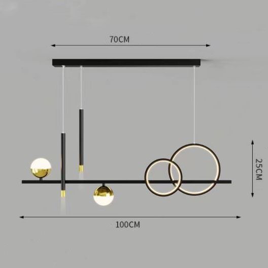 Đèn thả bàn ăn thủy tinh 521 T073 VLTHBA-013