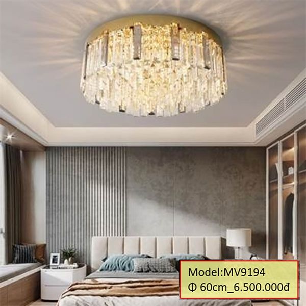 HT Đèn mâm pha lê tròn D60cm MV9194 HTDMPL-181