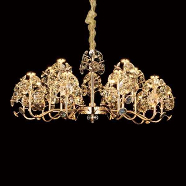 Đèn thả pha lê chùm tròn D9166 VLTHPL-743