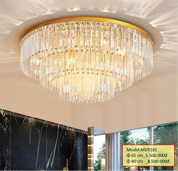 HT Đèn mâm pha lê tròn 3 tầng D650 MV9181-650 HTDMPL-007-AA