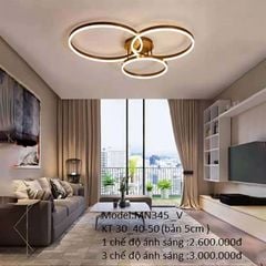HT Đèn mâm mica 3 vòng viền vàng D30-40-50(bản 5cm) 3M MN345_V-3M HTDMMI-001-AB