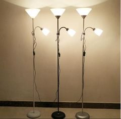 Đèn sàn hiện đại 2 chao màu bạc VLDSHD-009