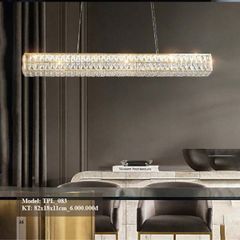HT Đèn thả pha lê chữ nhật D82*18*11cm TPL_083 HTTHPL-133