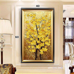 Đèn tranh led trang trí hoa vàng 3 chế độ ánh sáng KT D40xH60cm PA5404, VLDETL-029