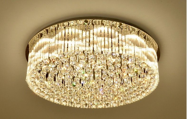 HT Đèn mâm pha lê tròn D800 M9087 HTDMPL-020-AB