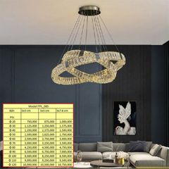 HT Đèn thả pha lê 2 tròn TPL_085 HTTHPL-135