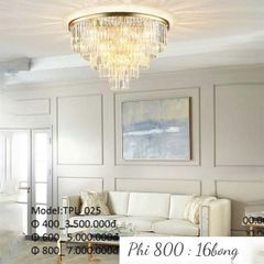 HT Đèn mâm pha lê tròn 4 tầng D60cm TPL_025-600 HTDMPL-014-AB
