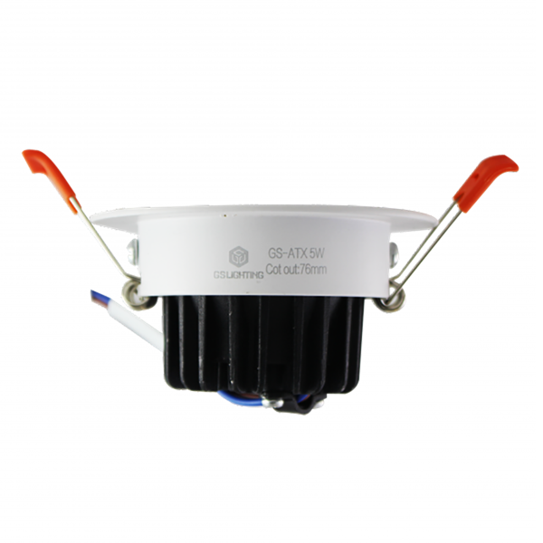 GS Đèn spotlight âm trần xoay GSATX-MINOTAUR 5w điện áp 220V AC, ánh sáng 4000k, 80Lm/W, CRI 80, kích thước D84*43, lỗ khoét 68, góc chiếu 24 độ GSATX5-4K