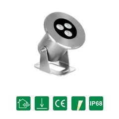 ELV Đèn led âm nước , chip Cree, 24V, 6W, 3000K, quang thông 380lm, góc chiếu 20, thép 316, IP68, KT: D98*78*H55 VUL2105