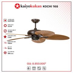 Quạt trần Nhật Bản Kaiyo Kukan 5 cánh D132cm 50W DC KOCHI 168