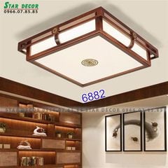 Đèn ốp trần gỗ vuông 6682 VLOPGO-022