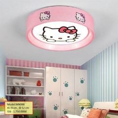 HT Đèn ốp trần trẻ em hình mèo kitty màu hồng D520mm, h=90mm MN088 HTOPTE-003