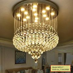 HT Đèn mâm pha lê tròn D690mm M9127 HTDMPL-044