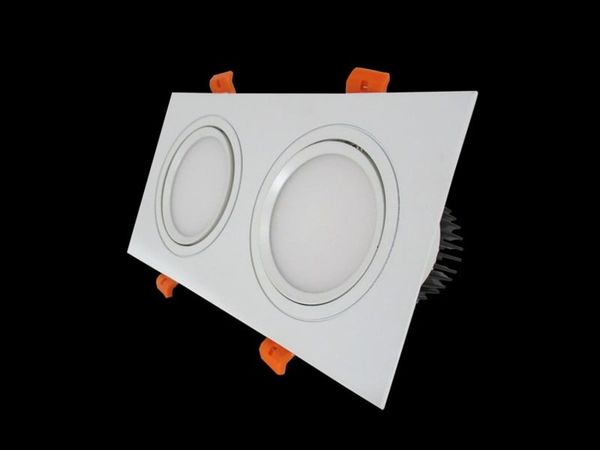 Đèn downlight âm trần RA đôi phẳng kính mờ AST 2X7W