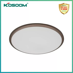 Kosoom đèn ốp trần LED Artemis viền nâu 56W D385*H65 đổi màu OP-KS-ATM-56-VN