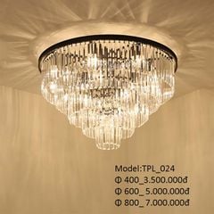 HT Đèn mâm pha lê tròn 4 tầng D60cm TPL_024-600 HTDMPL-013-AB