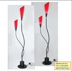 HT Đèn sàn hiện đại thân đen, 2 chao đỏ (giá không bóng) Cây 012 HTDSHD-013