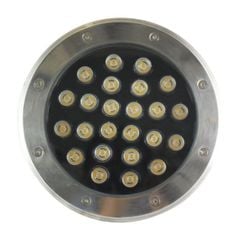 GS Đèn âm đất tròn GSDT 24w điện áp 24V AC, ánh sáng 3000k, IP65, kích thước D200*90, lỗ khoét 185, góc chiếu 90 độ GSDT24-24