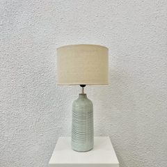 Đèn ngủ để bàn gốm sứ màu xanh ngọc vân cổ điển DS-TL9866 KT 58*30 E27 VLDBGM-051