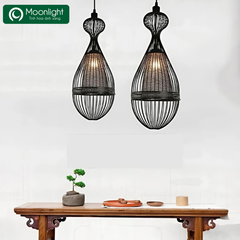 Đèn thả hợp kim chao lồng sắt 2 lớp 6662 VLTHHK-062
